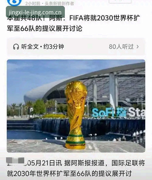 乐竞入口 2030世界杯扩军66队深度分析:中国男足能否圆梦?